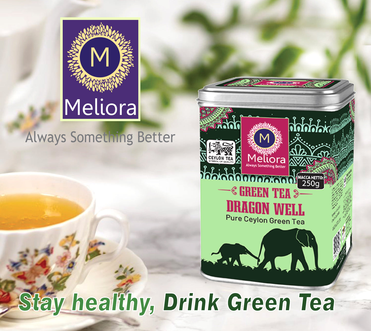 MELIORA Premium Pure Ceylon Green Tea DRAGON WELL