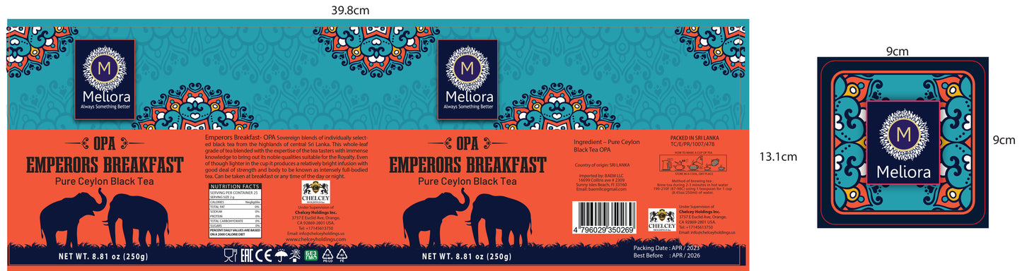 MELIORA Premium Ceylon Tea EMPERORS BREAKFAST