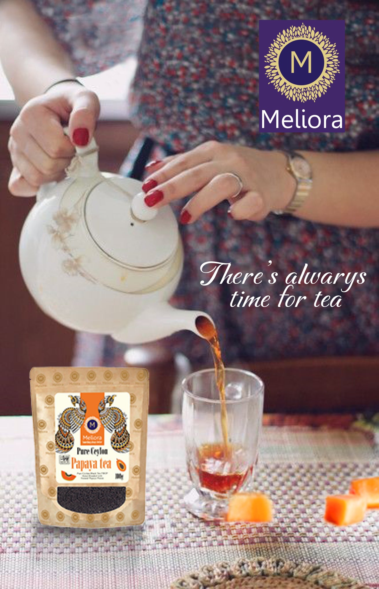 MELIORA Premium Ceylon Fruit PAPAYA TEA