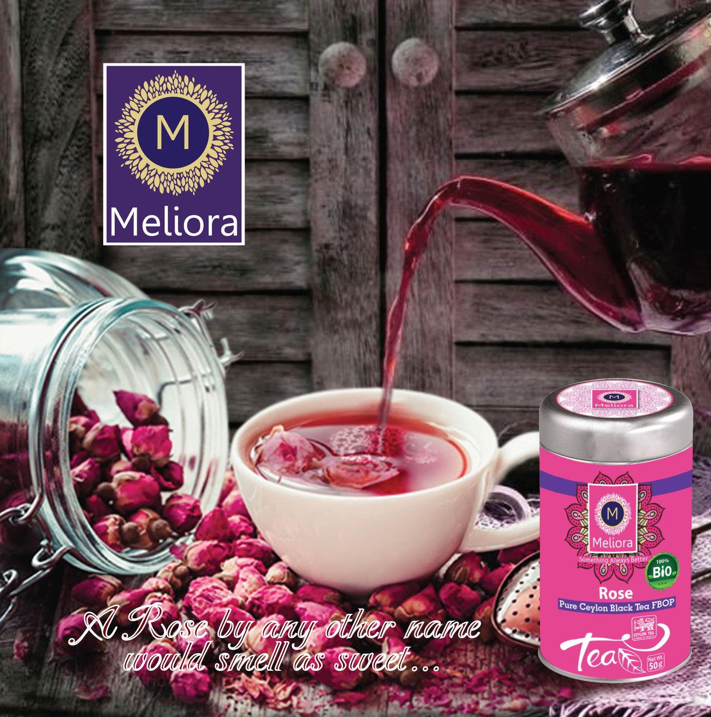 MELIORA Premium Ceylon ROSE TEA